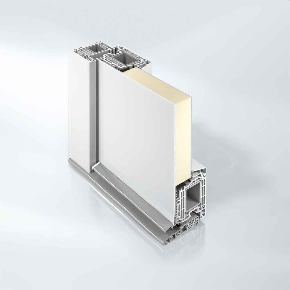 flügelüberdeckende Haustüren in Kunststoff